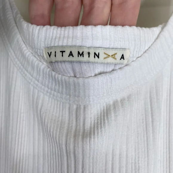 VITAMIN A West Organic Rib Dress White Size Medium - Picture 6 of 10